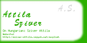 attila sziver business card